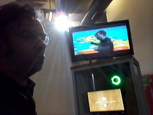 Museum selfie taken using the At-Bristol Weather Forecast exhibit